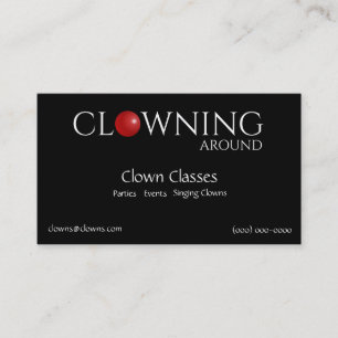 Carte De Visite Logos rouges de clown de nez