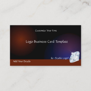Carte De Visite Logos simples - Bijoux logo diamant