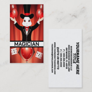 Carte De Visite Loi magique du groupe magicien de lapin