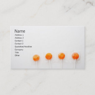 Carte De Visite Lollipops orange