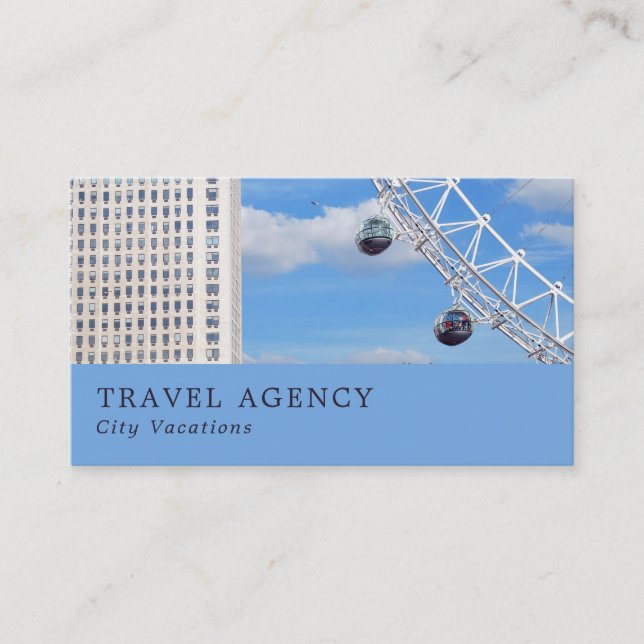 Carte De Visite London Eye, London City, agent de voyage (Devant)
