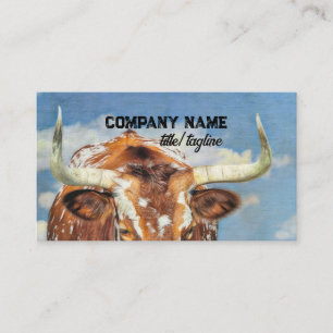 Carte De Visite londres vache bleu ciel rustique pays