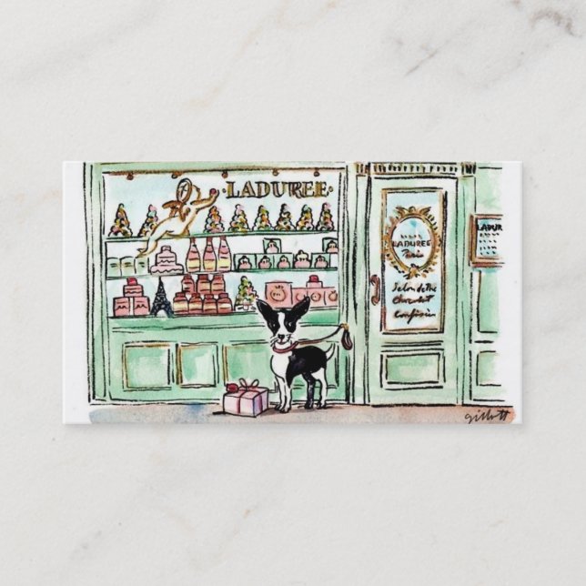 Carte De Visite Londres visite le Patisserie de Paris (Devant)