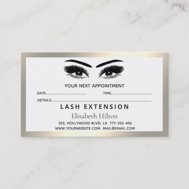Carte De Visite Long belle Lashes Extension (Devant)