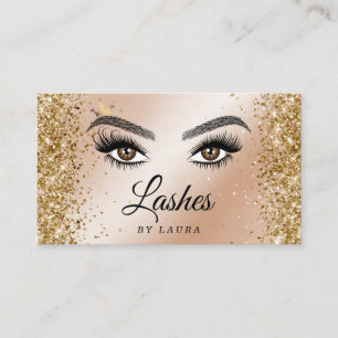 Carte De Visite Longues Belles Lashes Yeux et Brows Main dessinée