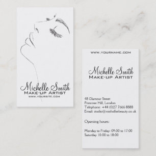 Carte De Visite Longues cils eyeliner Lash Extensions Black Sketch