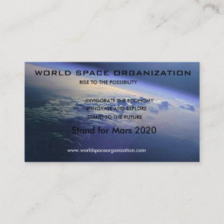 Carte De Visite looking_down_on_earth, ORGANISATION de l'ESPACE du