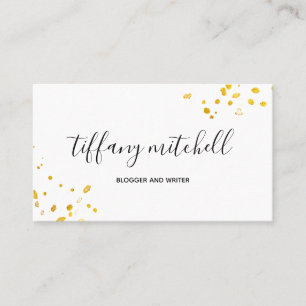 Carte De Visite L'or de Faux éclabousse de la typographie élégante