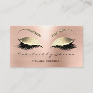 Carte De Visite L'or rose observe le rose de courrier d'Instagram