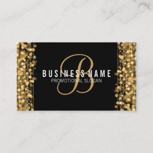Carte De Visite L'or simple de monogramme s'allume et miroite