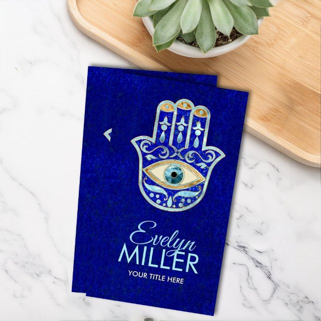 Carte De Visite L'Ornement De La Main De Hamsa De Luxe (Créateur téléchargé)