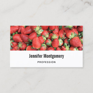 Carte De Visite Lot de fraises rouges juteuses