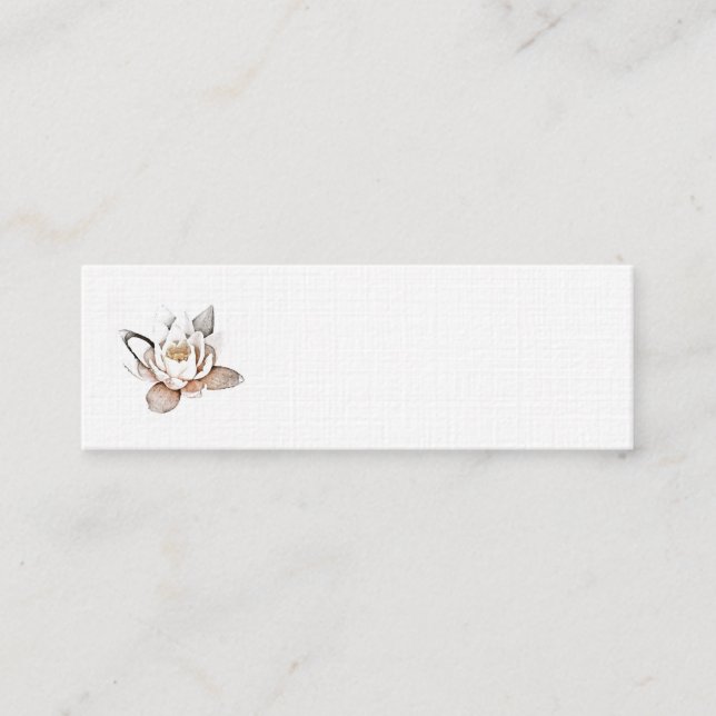 CARTE DE VISITE LOTUS BLANC (Devant)