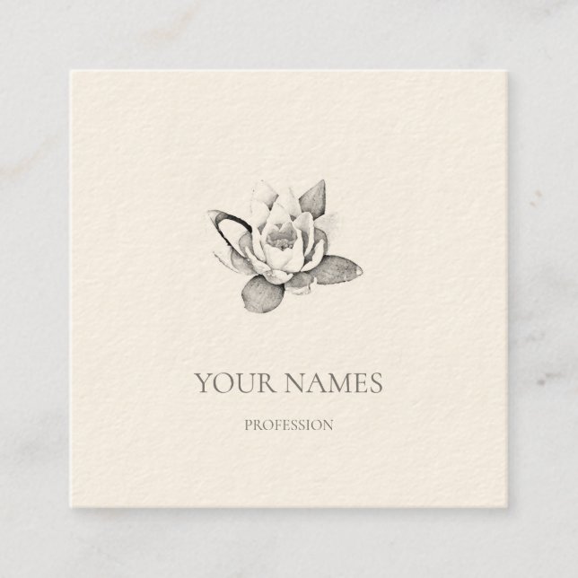 CARTE DE VISITE LOTUS BLANC (Devant)