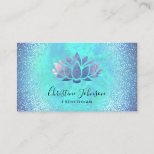 Carte De Visite lotus bleu esthéticien