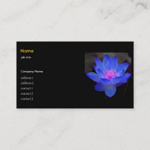 Carte De Visite Lotus bleu, nénuphar