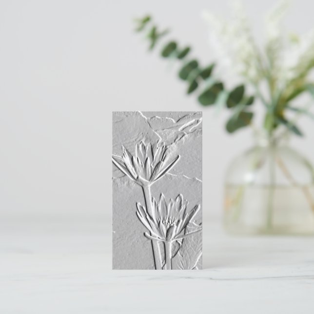 Carte De Visite ©Lotus Blossoms/Embossed-Like Photo (Debout devant)