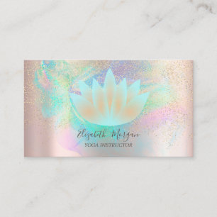 Carte De Visite Lotus Confetti Gold Holographic Ink Rose Gold