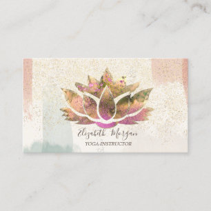 Carte De Visite Lotus, Coup de pinceau aquarelle Confetti