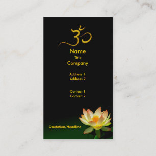 Carte De Visite Lotus en fleurs pour les guérisseurs méditatifs ca
