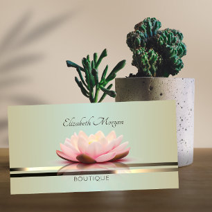 Carte De Visite Lotus en marbre moderne élégant professionnel
