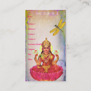 Carte De Visite Lotus et dragonfly pacifiques