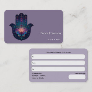 Carte De Visite Lotus Éveil Dessin de la Main Hamsa
