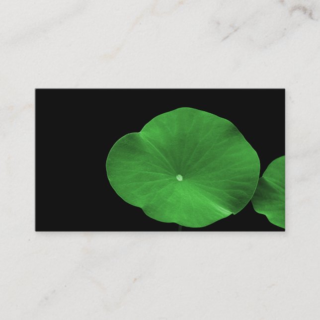 Carte De Visite Lotus Feuilles (Devant)