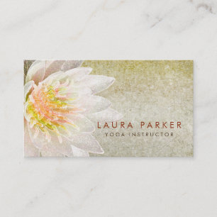 Carte De Visite Lotus Fleur Aquarelle Guérison Méditation Yoga