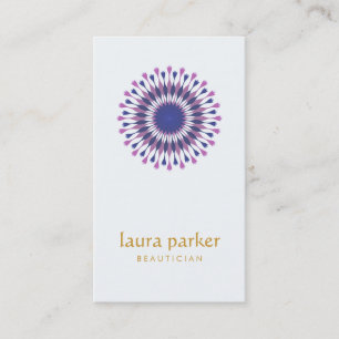 Carte De Visite Lotus Fleur Logo Thérapie de guérison Yoga Holisti