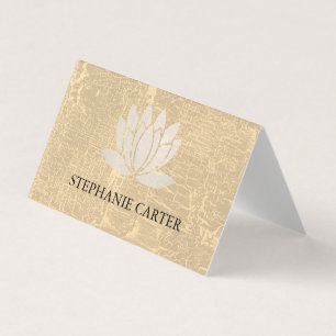 Carte De Visite Lotus Fleur Marbré Texture