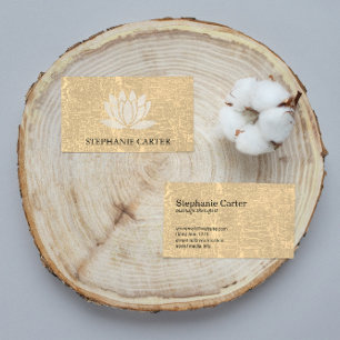 Carte De Visite Lotus Fleur Marbré Texture
