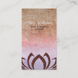 Carte De Visite Lotus Fleur Yoga Instructeur Méditation Holistic