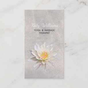 Carte De Visite Lotus Fleur Yoga Instructeur Méditation Holistic