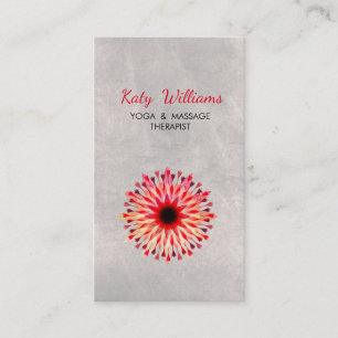 Carte De Visite Lotus Fleur Yoga Instructeur Méditation Holistic