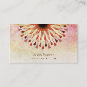 Carte De Visite Lotus Fleur Yoga Instructeur Méditation Holistic