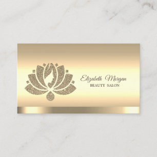 Carte De Visite Lotus Flower Gold Parties scintillant Salon de bea