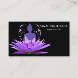 Carte De Visite Lotus Flower Logo Yoga