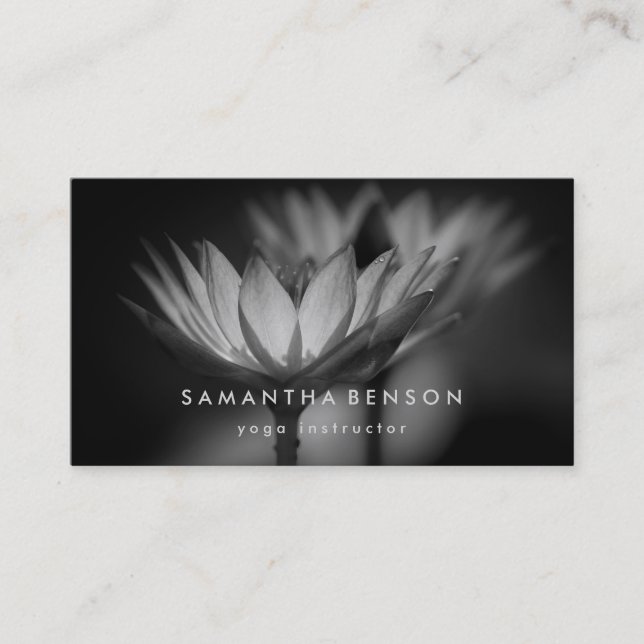 Carte De Visite Lotus Flower Logo Yoga (Devant)