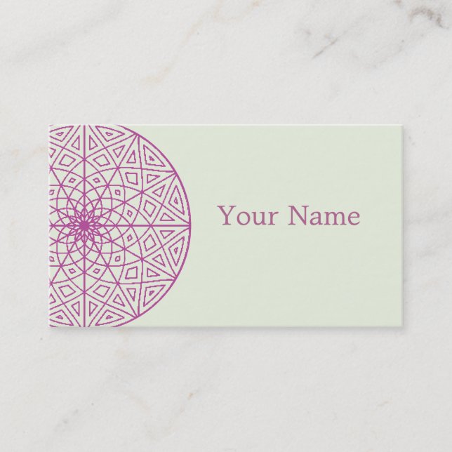 Carte De Visite Lotus Flower Mandala (Devant)