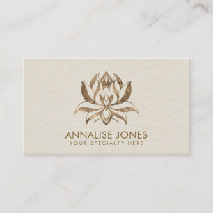 Carte De Visite Lotus Flower - or pastel sur toile