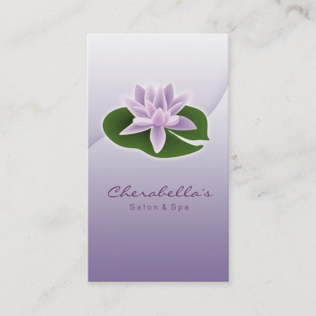Carte De Visite Lotus Flower / Salon / Spa Business Card (Devant)