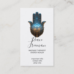 Carte De Visite Lotus Illumination Conception de la main Hamsa