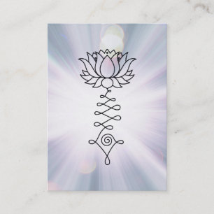 Carte De Visite *~* Lotus Lavender Blue Rays Reiki Heiki Heure Ene