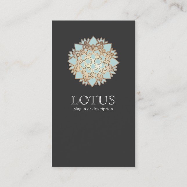 Carte De Visite Lotus Logo Santé Naturelle Yoga et méditation (Devant)