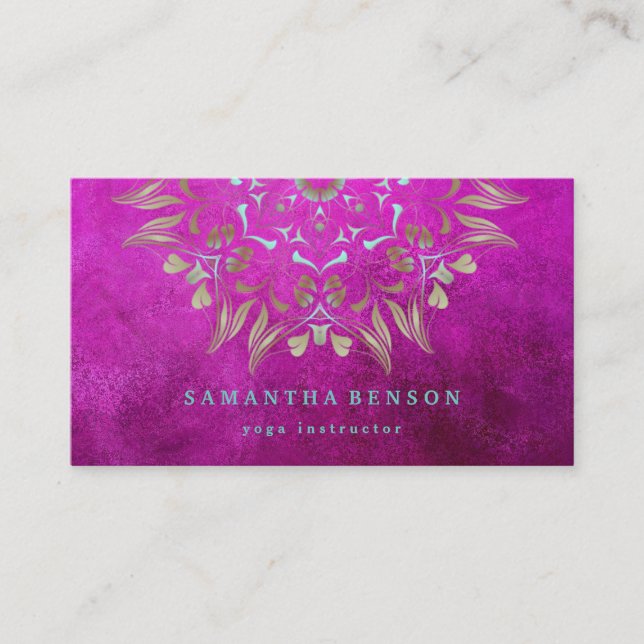 Carte De Visite Lotus Lotus Logo Yoga Meditation Bien-être (Devant)