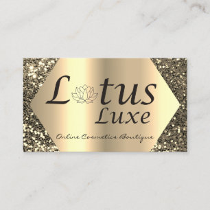 Carte De Visite Lotus Lux Maquillage Eyebrop Lashes Gold Social Me