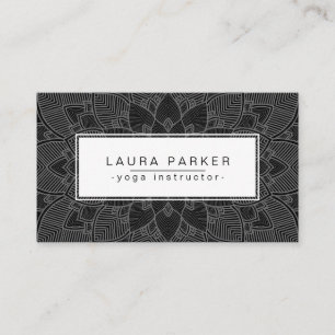 Carte De Visite Lotus Mandala Yoga Instructeur Méditation Fitness