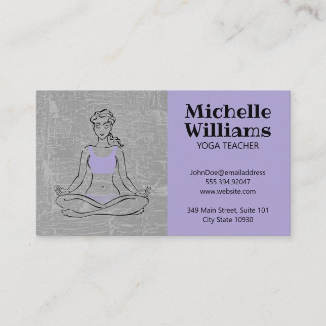 Carte De Visite Lotus | Méditation du yoga (Devant)