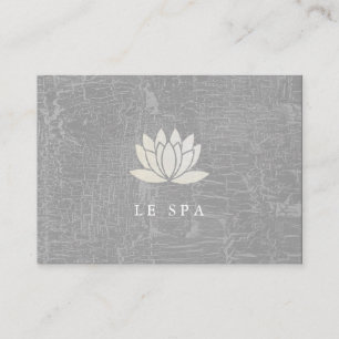 Carte De Visite Lotus moderne Fleur Marbré Gris